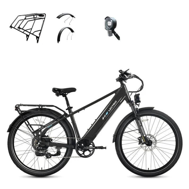 XPress2 Tempest Grey Commuter + FREE Rear Rack, Fenders, Elite Headlight ($247 Value)