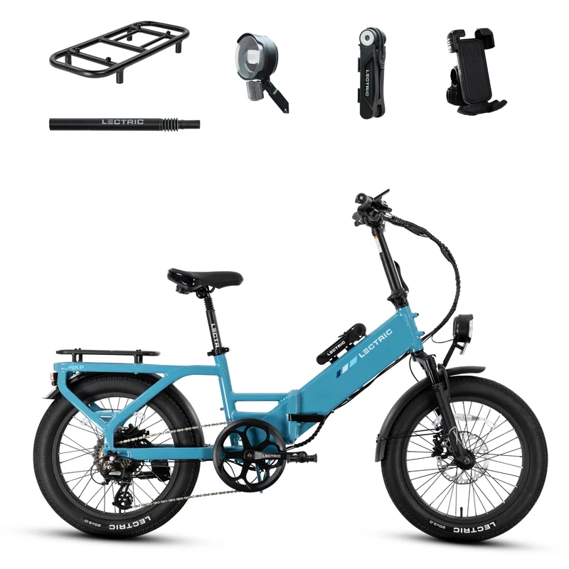 XP4 750 Step-Thru Raindrop Blue + FREE LevelUp Rack, Bike Lock, Elite Headlight, Phone Mount, Suspension Seat Post ($505 Value) [CA]