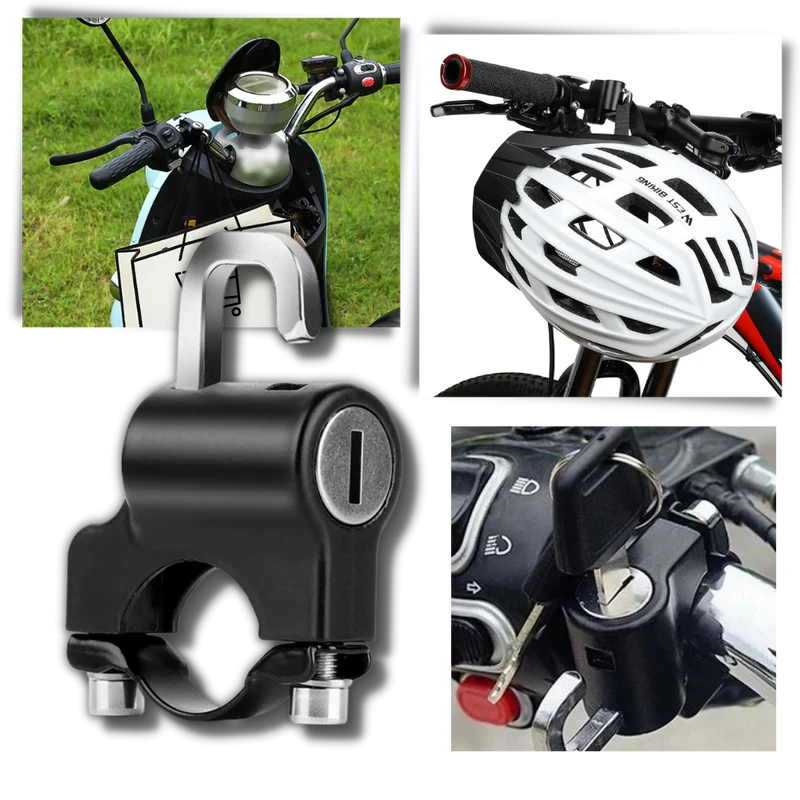 Verrou antivol pour casque de moto