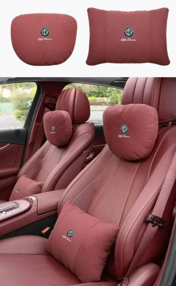Coussin lombaire voiture - Noir & Rouge - TravelComfort PRO