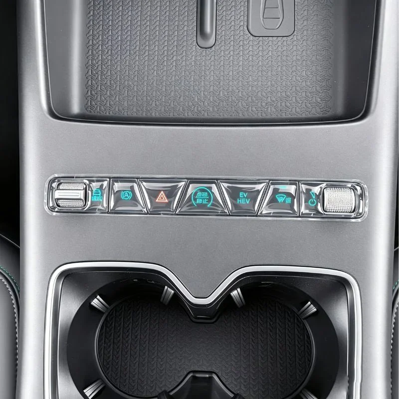Clear Resin Center Console Button Stickers for BYD Atto 8/ Atto 2