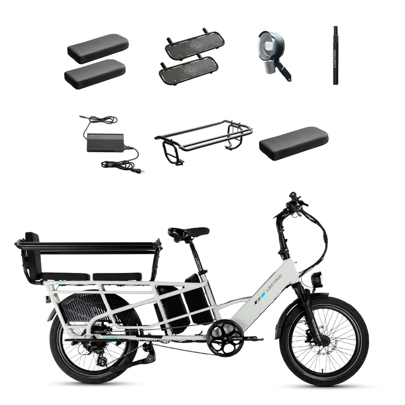 XPedition2 Stratus White Long-Range Dual-Battery + FREE Running Boards, Cushions, Elite Headlight, Suspension Seat Post, Orbitor, Fast Charger ($694 Value)
