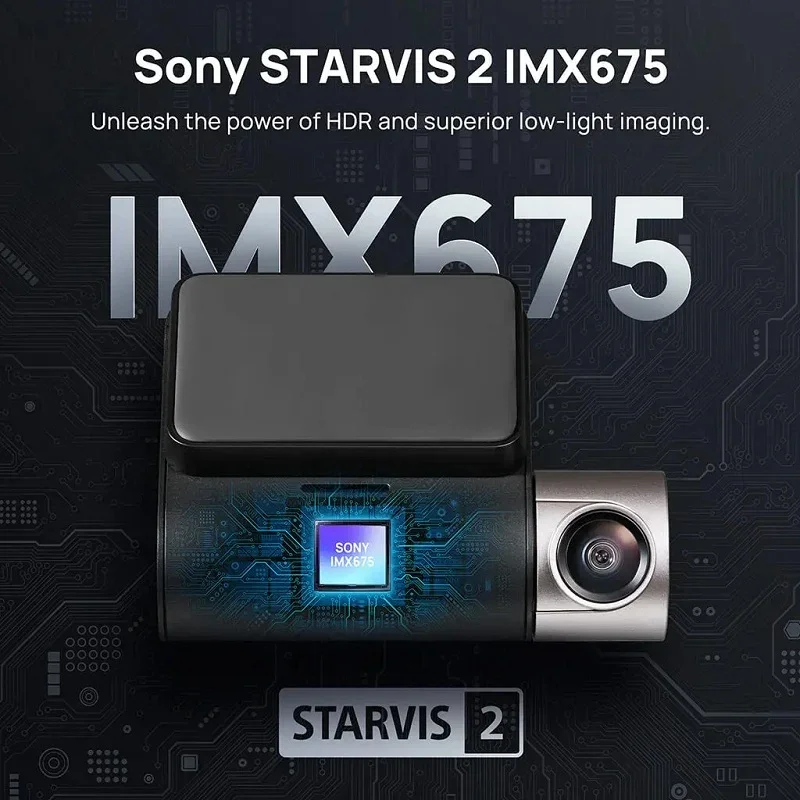 Dash Cam 3K HD with 2-Inch Screen, Supports 24-hour Monitoring