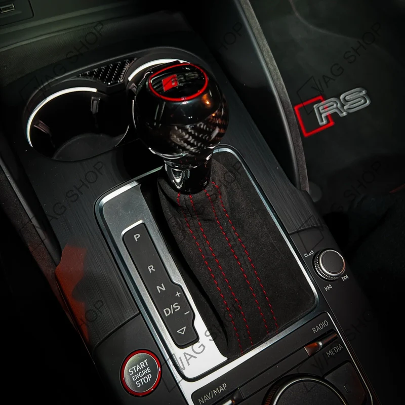 Pommeau Audi Stronic/S3/RS Carbone et Aluminium