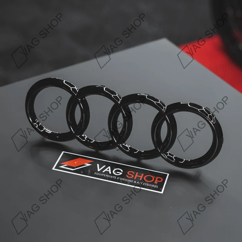 Logo pour Audi Noir Brillant (avant/arrière)