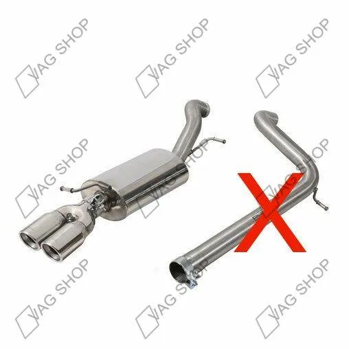 Ligne d'Echappement Catback - Silencieux arrière Cobra Sport inox pour VW Polo 5 GTI 1.8l TSI 192 (6C)