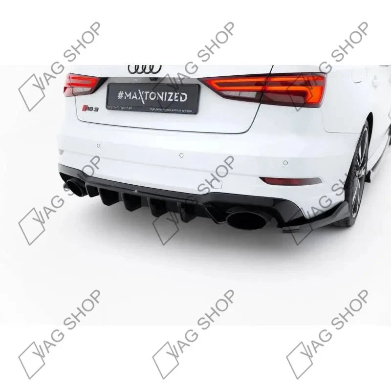 Diffuseur arrière Maxton Design pour Audi RS3 8V Berline Sedan noir brillant V2