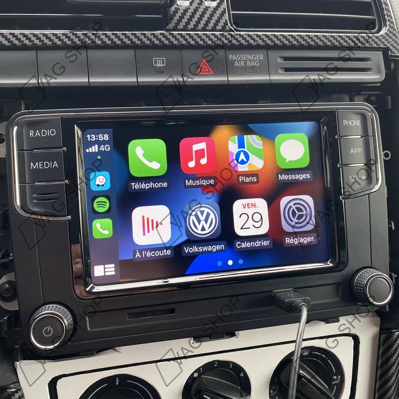 Poste Autoradio MIB CarPlay pour Polo 5 (6R-6C)