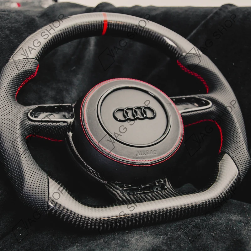 Carénage/Cerclage commandes au volant en carbone pour Audi