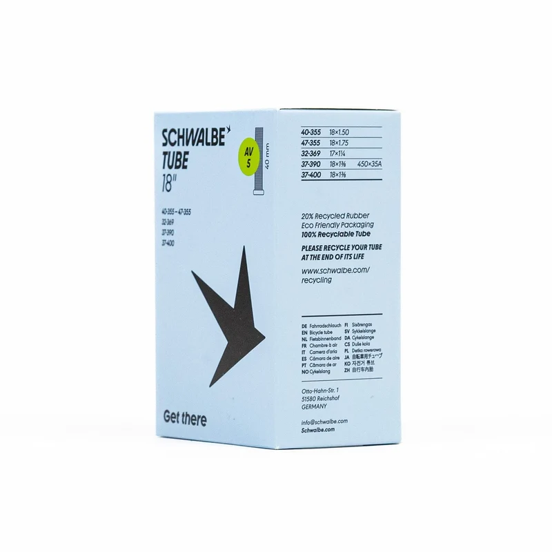 Chambre à air vélo 450A / 18 x 1.75 Schwalbe