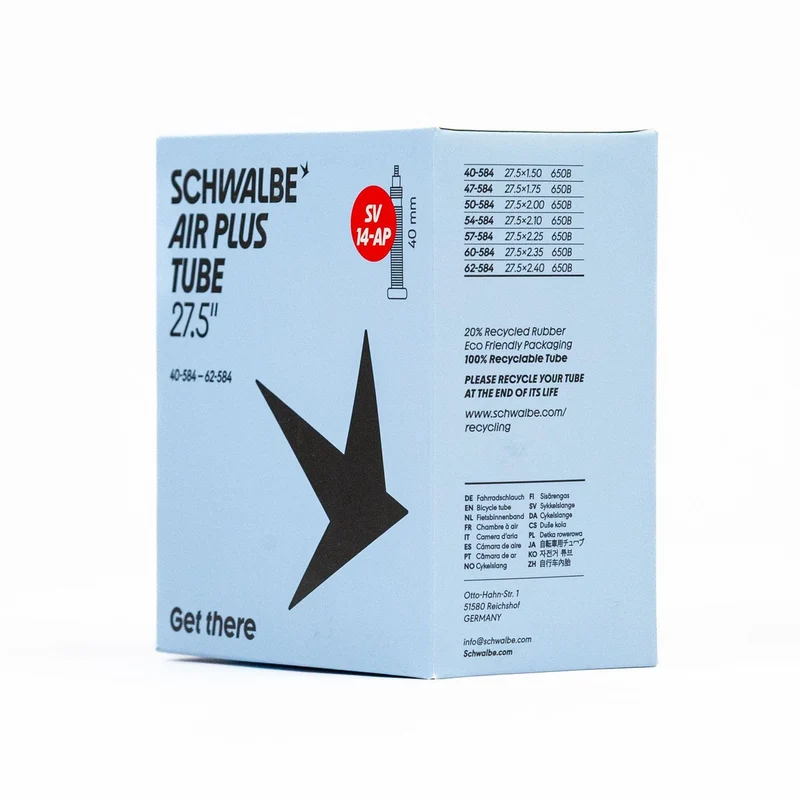 Chambre à air Air Plus Schwalbe 27.5 x 1.50 - 2.40 presta