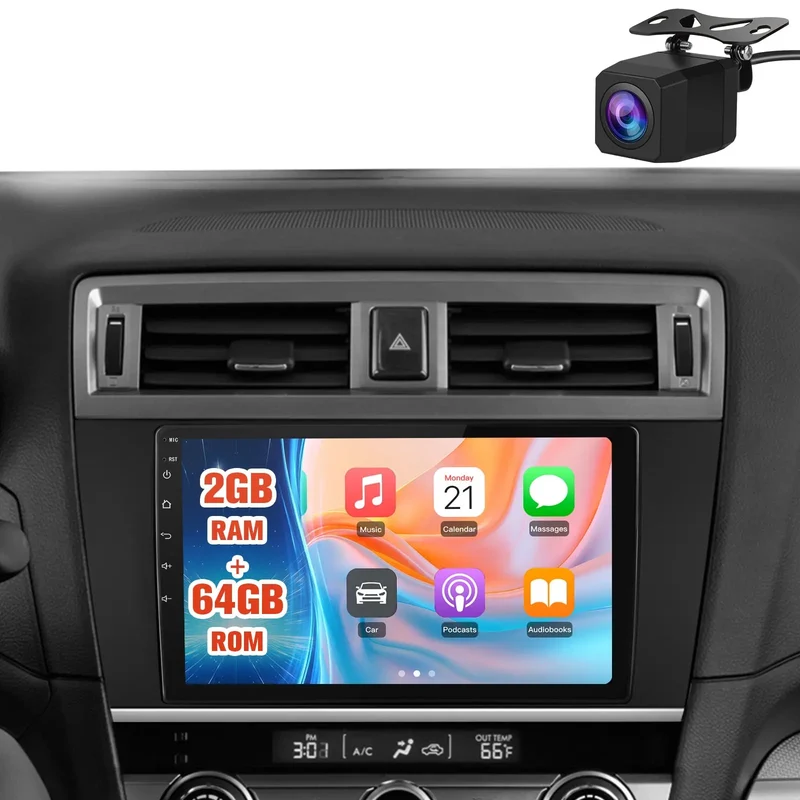 AWESAFE Car Stereo with Wireless CarPlay & Android Auto GPS for Subaru Outback Legacy Touc 2015-2018