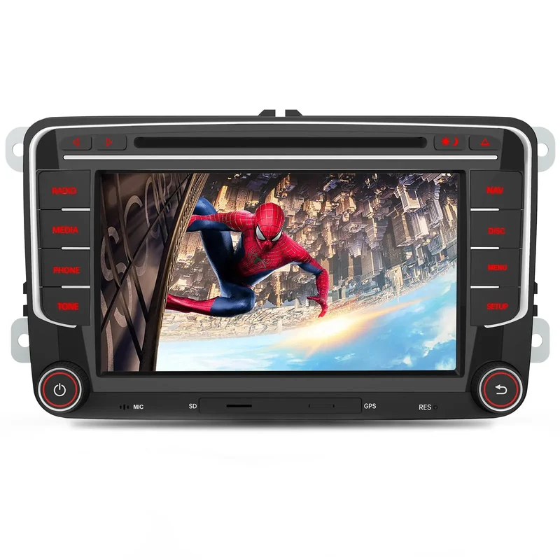 AWESAFE Radio fur VW Polo Skoda Seat Golf 5 Golf 6 mit 7 Zoll Touchscreen 2-DIN Autoradio Bluetooth Mirrorlink GPS Navigation