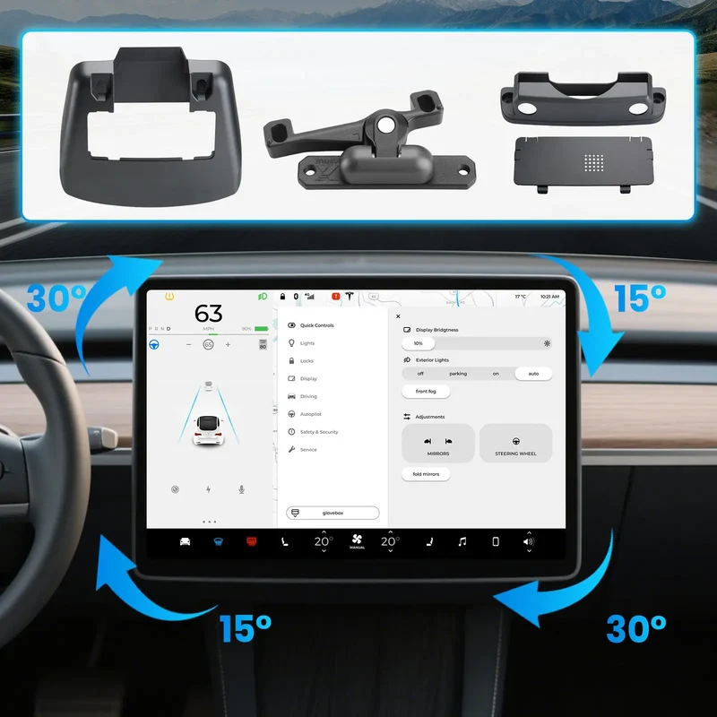 AWESAFE Screen Swivel Mount for Tesla Model Highland Left 2024-2025