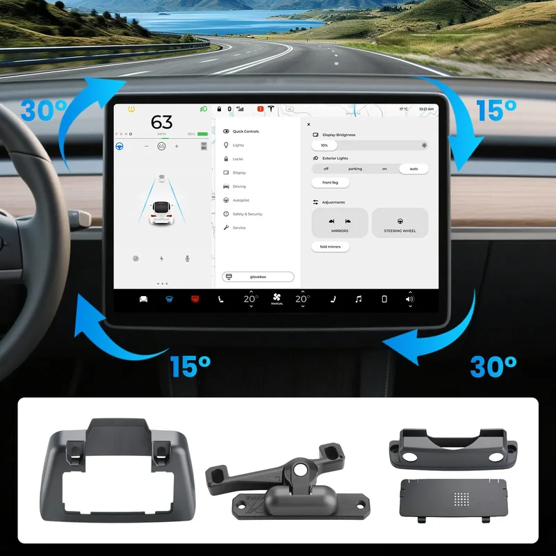 AWESAFE Screen Swivel Rotate Mount for Tesla Model - & Model 2017-2023