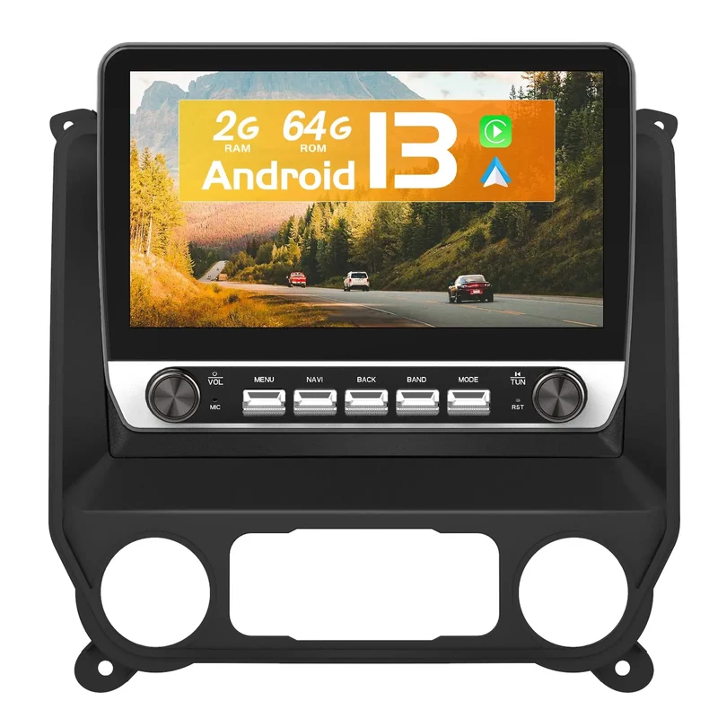 AWESAFE 64G Car Radio Stereo with CarPlay GPS FM Radio for Chevy Silverado GMC Sierra 2014-2018