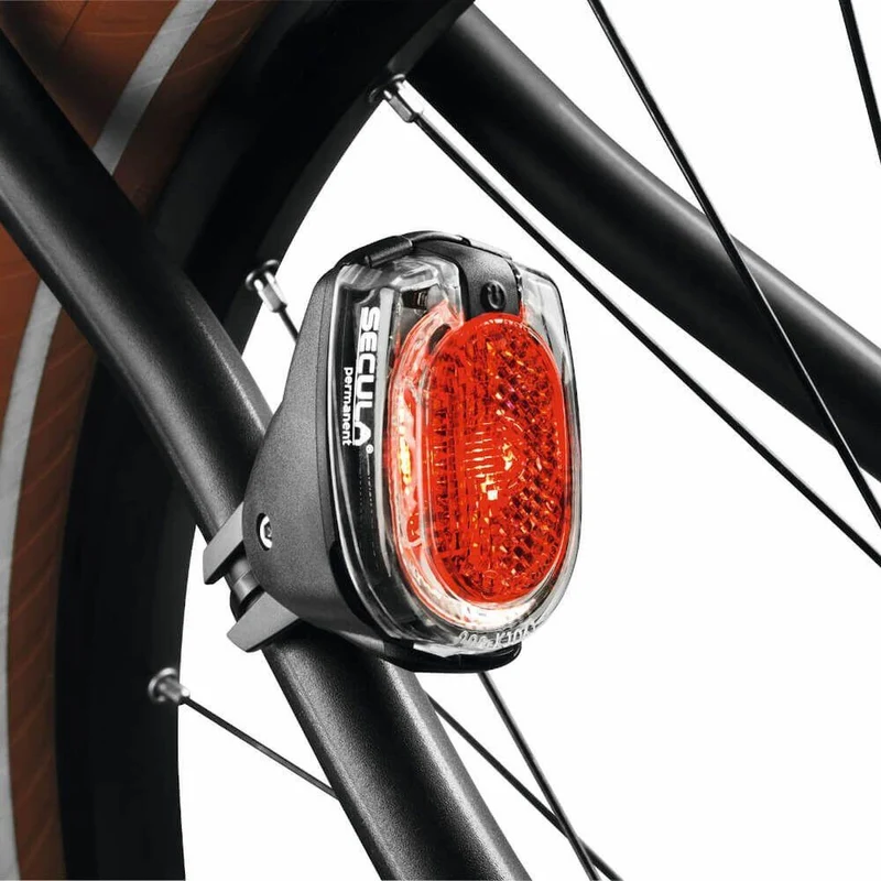 Phare arrière SECULA sur garde boue vélo sur dynamo - BUSCH