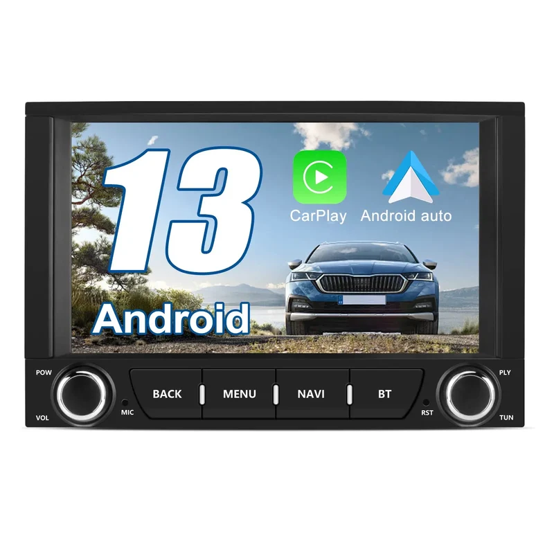 AWESAFE Autoradio 7 pouces Android 13 - 2+64 Go avec Bluetooth, GPS, Android Auto & CarPlay sans fil - pour Peugeot 3008 (2009-2015)