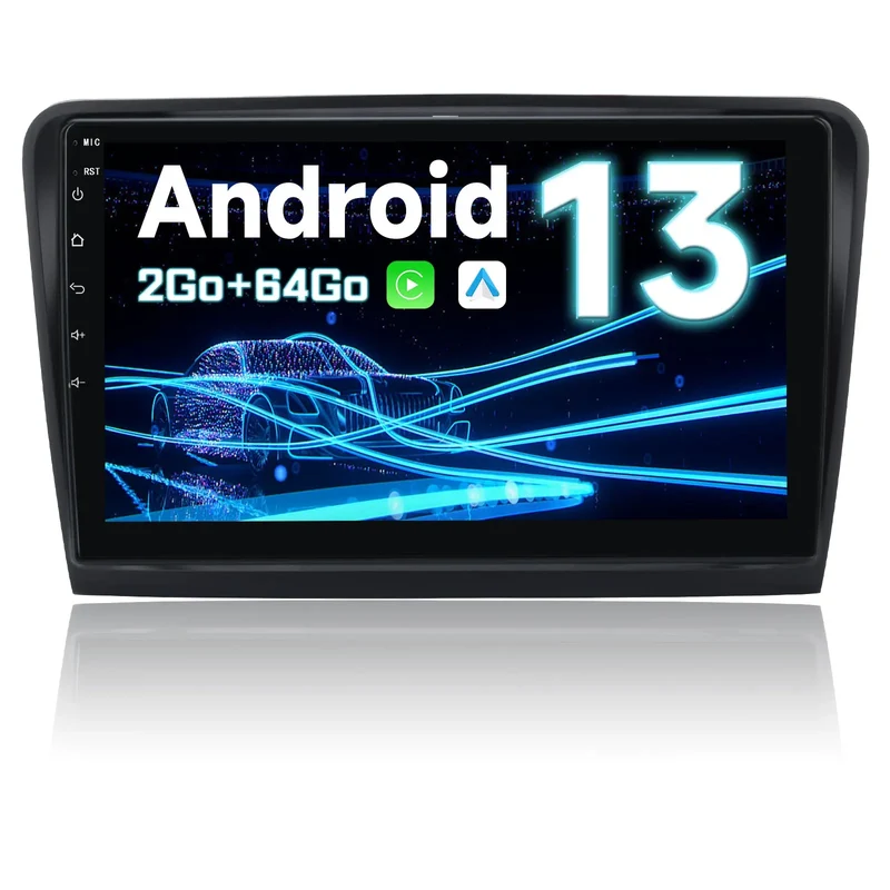 AWESAFE Autoradio 10 pouces Android 13 2+64 Go avec WiFi /Bluetooth/DSP/Android Auto & CarPlay sans fil - pour Skoda Superb 2(2008-2015)