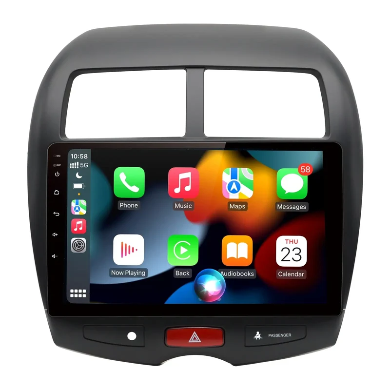 AWESAFE Autoradio 10.1 pouces Android 13 4+64 Go avec Bluetooth/DSP - Android Auto & CarPlay sans fil - pour Mitsubishi ASX 1/Citroěn C4 Aircross/Peugeot 4008