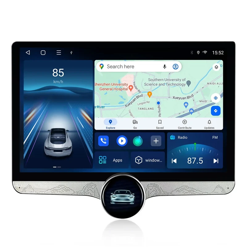 AWESAFE Autoradio 11.5 Pouces 4G 4+64GB Android 12, Bluetooth 5.0, bouton rotatif, Android Auto & CarPlay sans fil, pour VW T5 Multivan Transporter 2008-2015