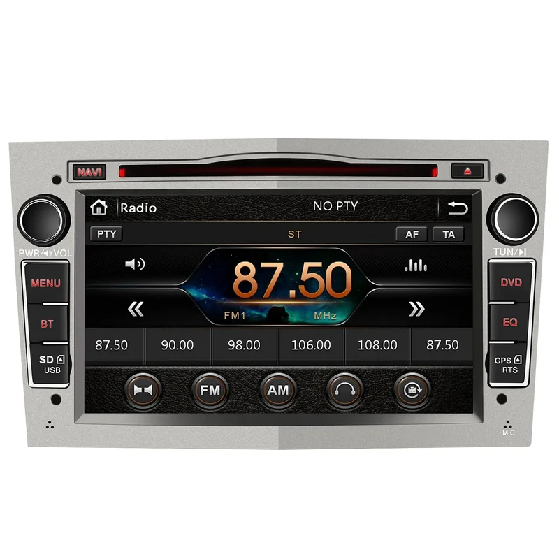AWESAFE Radio Coche 7 Pulgadas con Pantalla Táctil 2 DIN para Opel, Autoradio con Bluetooth/GPS/FM/RDS/CD DVD/USB/SD, Apoyo Mandos Volante, Mirrorlink y Aparcamiento (Gris)