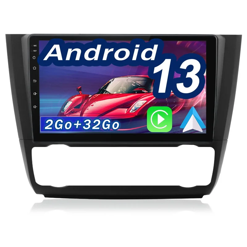 AWESAFE Autoradio Android 13 2Go+32Go pour BMW 1 Series E81 E82 E87 E88 (2004-2011) avec 9 Pouces Carplay San Fil/Android Auto GPS WiFi Bluetooth /FM RDS/Commandes au Volant/Aide au Stationnement