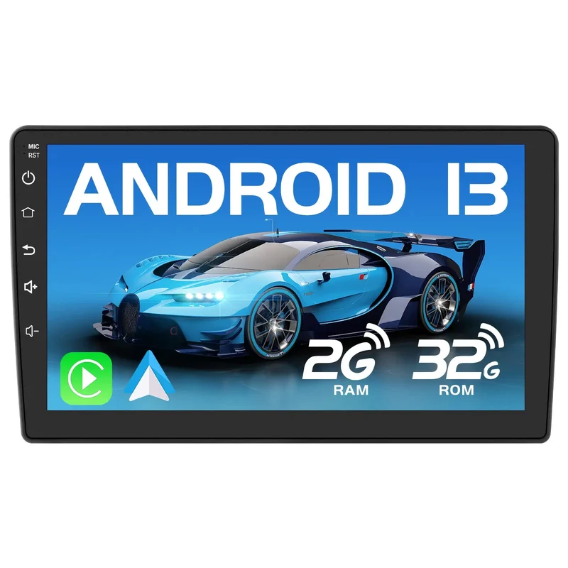 AWESAFE Android 13 Radio Coche para Peugeot 407 2004-2008 ,2GB+32GB,con Carplay/Android Auto, 9 Pulgadas Pantalla Táctil/WiFi/GPS/Bluetooth/DSP/RDS/USB/FM/MirrorLink/Mandos de Volantes