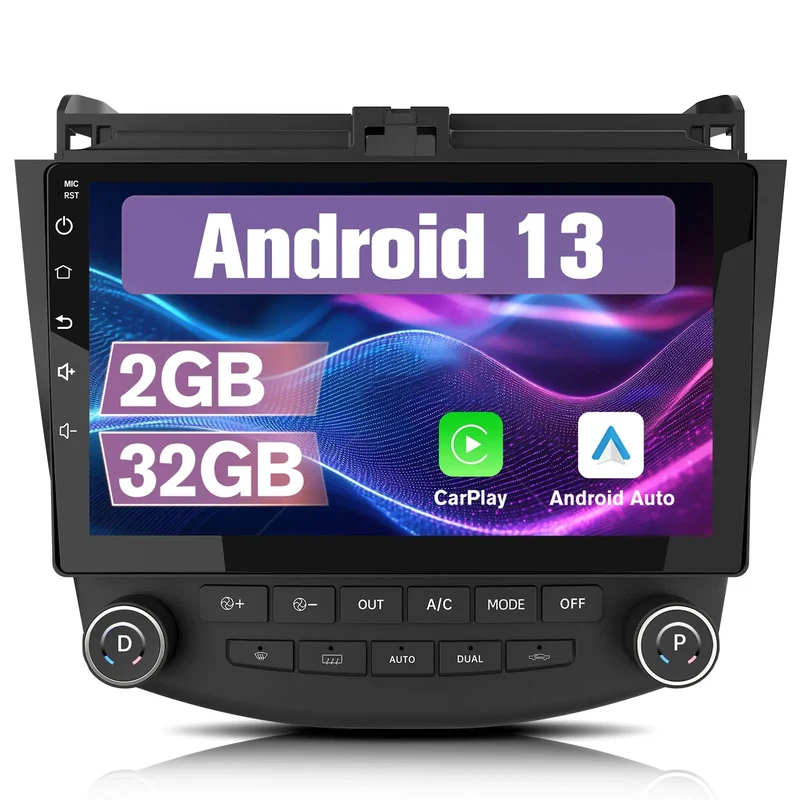 AWESAFE Android 13 Radio Coche para Honda Accord VII 2003-2007 con 10.1 Pulgadas Pantalla Táctil, Autoradio con Bluetooth/GPS/FM, Apoyo Carplay/Android Auto Inalámbrico- 2GB+32GB