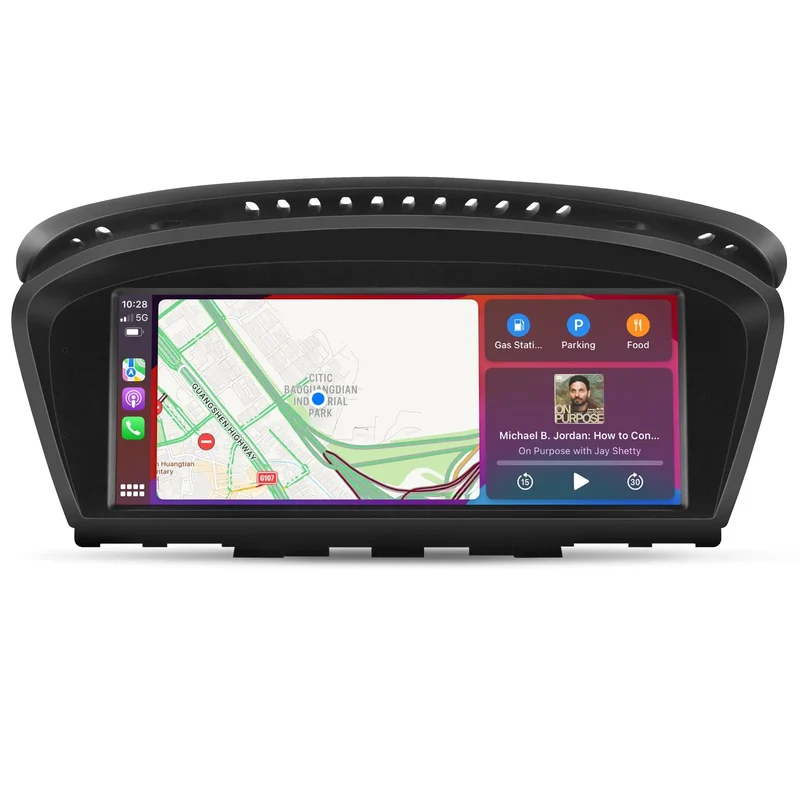 AWESAFE Radio Auto Pentru BMW E60 E61 E63 E64 (2003–2010) Cu Sistem CCC, Compatibil Cu CarPlay Și Android Auto, Bluetooth, Ecran De 8,8", 1280 × 480, Suport Pentru Sistemul Original Al Mașinii
