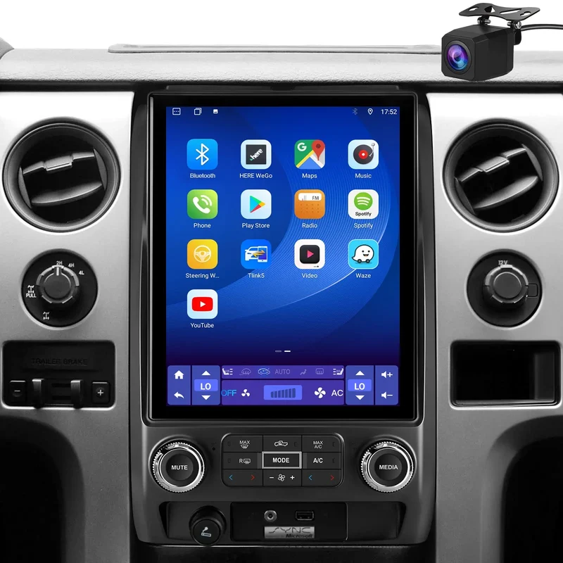 AWESAFE Car Radio Upgrade with Wireless CarPlay & Android Auto GPS Bluetooth WiFi for Ford F150 2009-2012