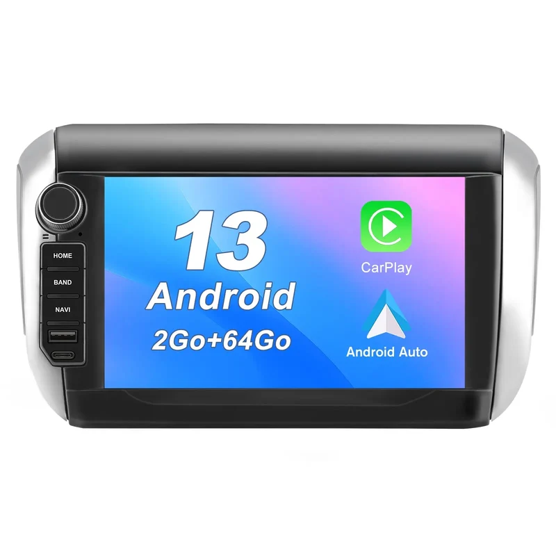AWESAFE Autoradio pour Peugeot 208/2008 2012-2018 8 Pouces Écran Tactile Construit en Carplay intégré/Android Auto SWC GPS Bluetooth WiFi RDS FM Radio