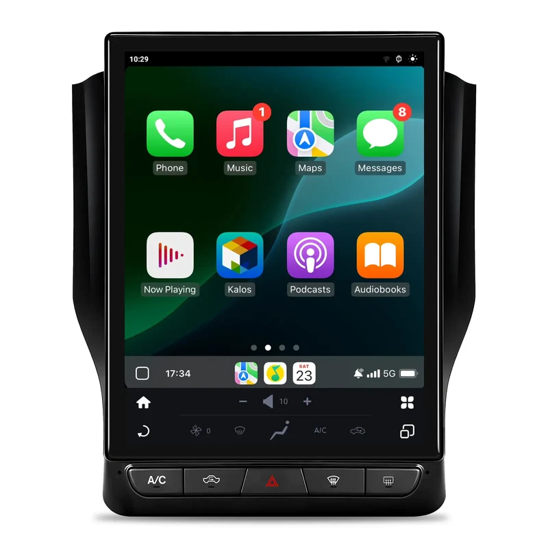 AWESAFE Car Radio Upgrade 12.1 Inch with CarPlay Bluetooth WiFi DSP SWC for Dodge RAM 1500 2500 3500 2019-2023
