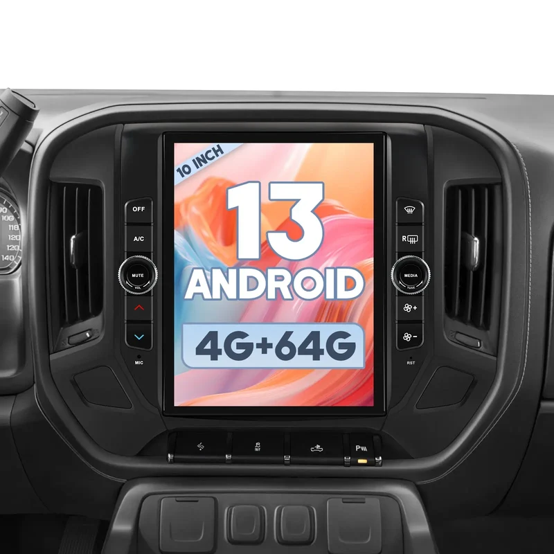 AWESAFE Car Radio Stereo for Chevy Silverado GMC Sierra 2014-2018,8Core, 4G+64GB,Wireless CarPlay & Android Auto