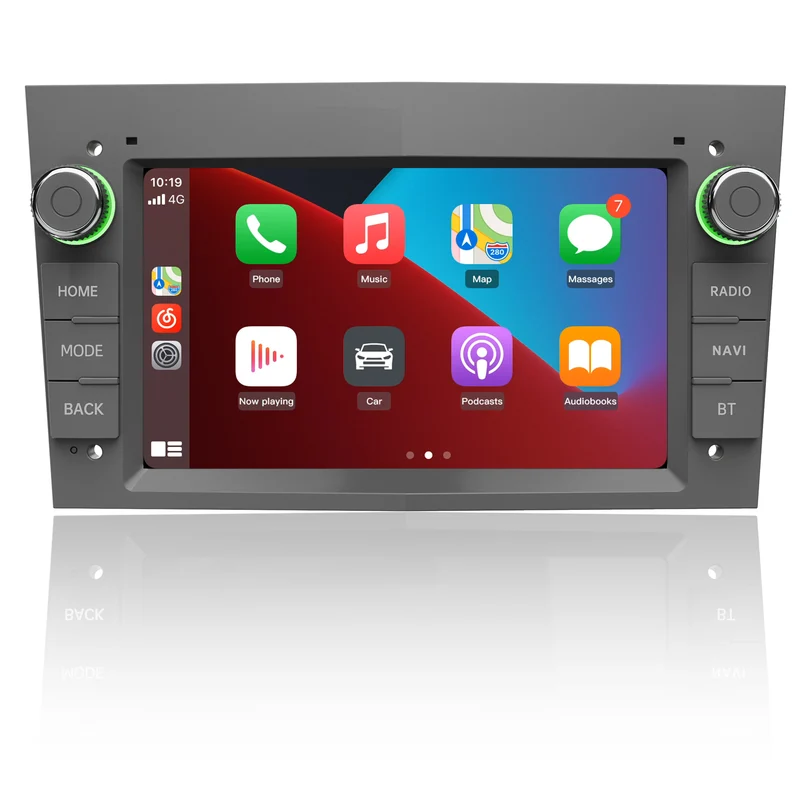AWESAFE Android Autoradio 2 DIN Android 13 für Opel Vivaro/Sigum/Corsa/Astra mit Carplay, unterstützt DAB+ WiFi Bluetooth MirrorLink 7 Zoll Bildschirm FM Radio - Grau