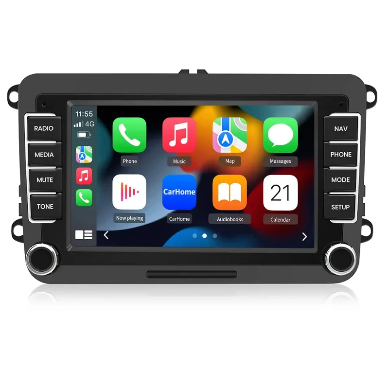 AWESAFE Android 13 7 Zoll Autoradio für VW Polo Cupra/Seat/Skofa/Golf 5 6 R32,mit Wireless Carplay&Android auto, Mirrorlink, WLAN, USB, FM, Bluetooth