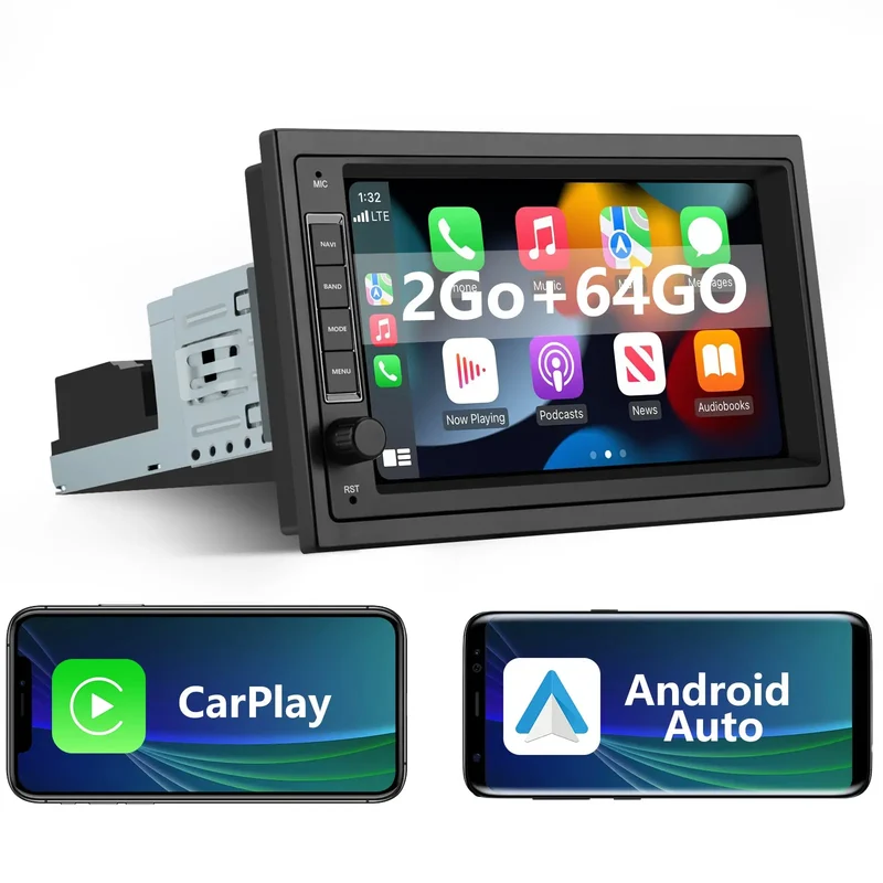 AWESAFE Android Car Stereo Para all models Sistema Actualización de Radio de Pantalla Táctil con Carplay Inalámbrico Android Auto,Bluetooth WiFi Navegación GPS