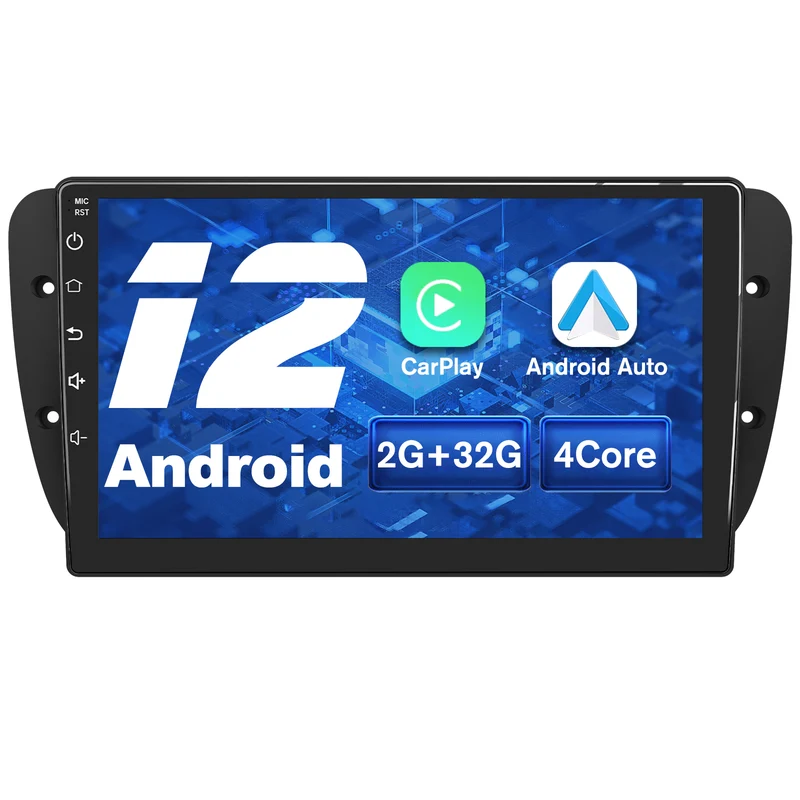 AWESAFE Android Car Stereo Para Seat ibiza 6j (2009-2013) Radio con Pantalla Táctil Actualizada con Carplay Inalámbrico Android Auto, Soporte Bluetooth WiFi Navegación GPS