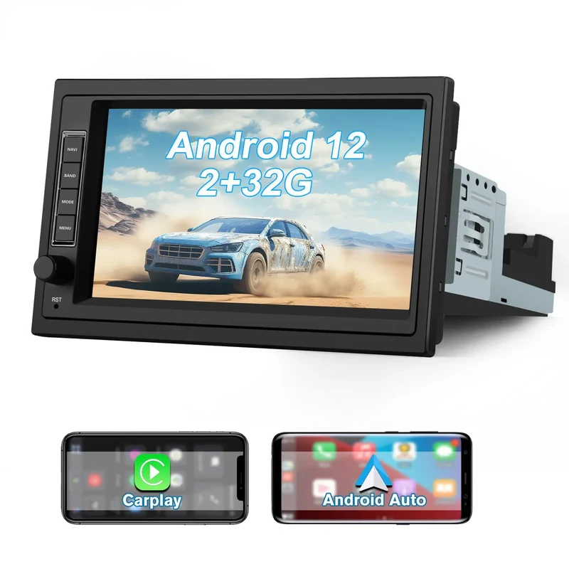 AWESAFE Android Autoradio Radio mit CarPlay/Android Auto GPS Navi Lenkradsteuerung DSP FM-Radio Bluetooth WiFi