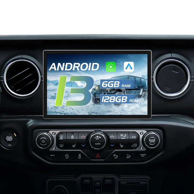 AWESAFE Android 13 8Core Car Radio Stereo with Wireless CarPlay & Android Auto for Jeep Wrangler JL - 2018