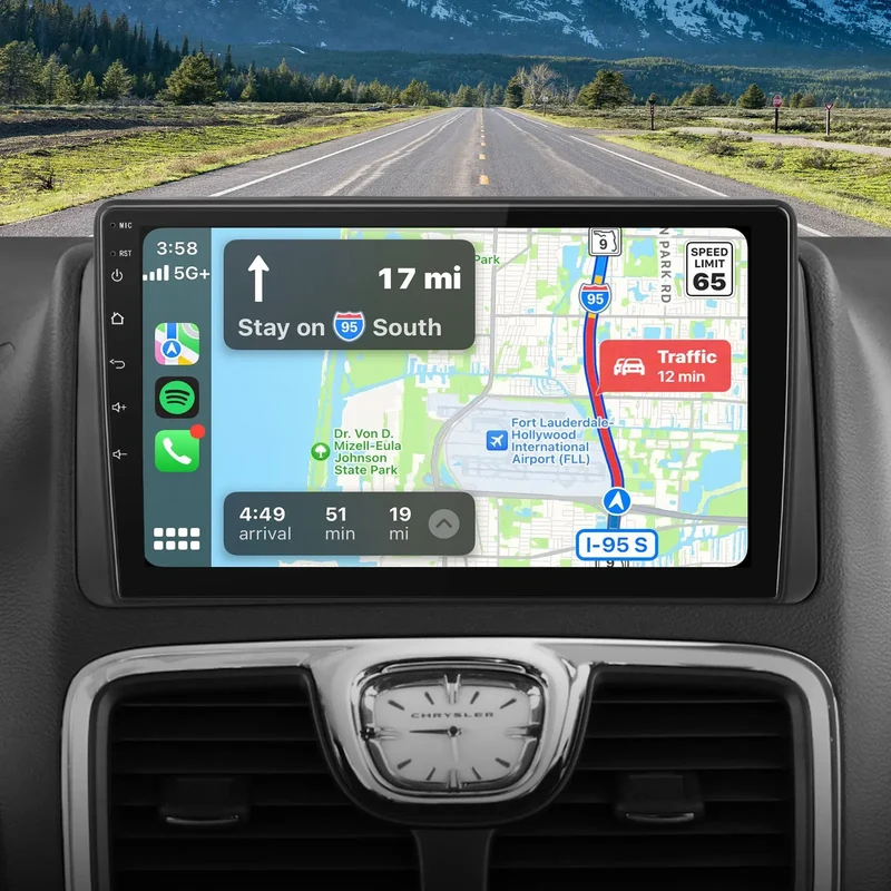AWESAFE Android 13 Car Radio Stereo with Wireless CarPlay & Android Auto for Chrysler Town & Country - 2011