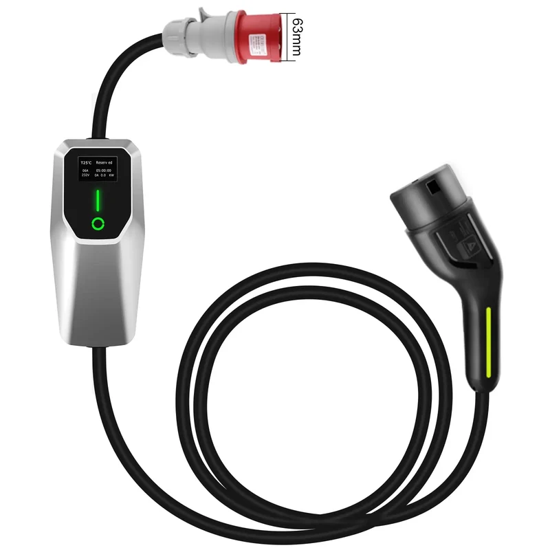 AWESAFE Tragbares EV-Ladeger (400V,32A)for véhicule électrique de type 2Wallbox mobile de 22 KW pour véhicules électriques Degré d'étanchéité lP65/IP55/1P54