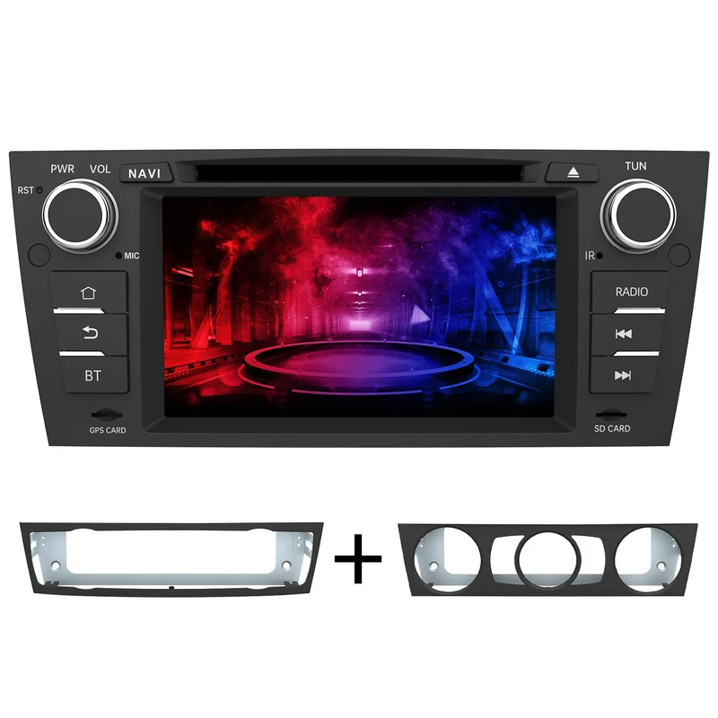AWESAFE Android Car Stereo Para BMW 3er E90 E91 E92 E93(Depuis 2005) Sistema Actualización de Radio de Pantalla Táctil con Carplay Inalámbrico Android Auto, Soporte Bluetooth WiFi Navegación GPS