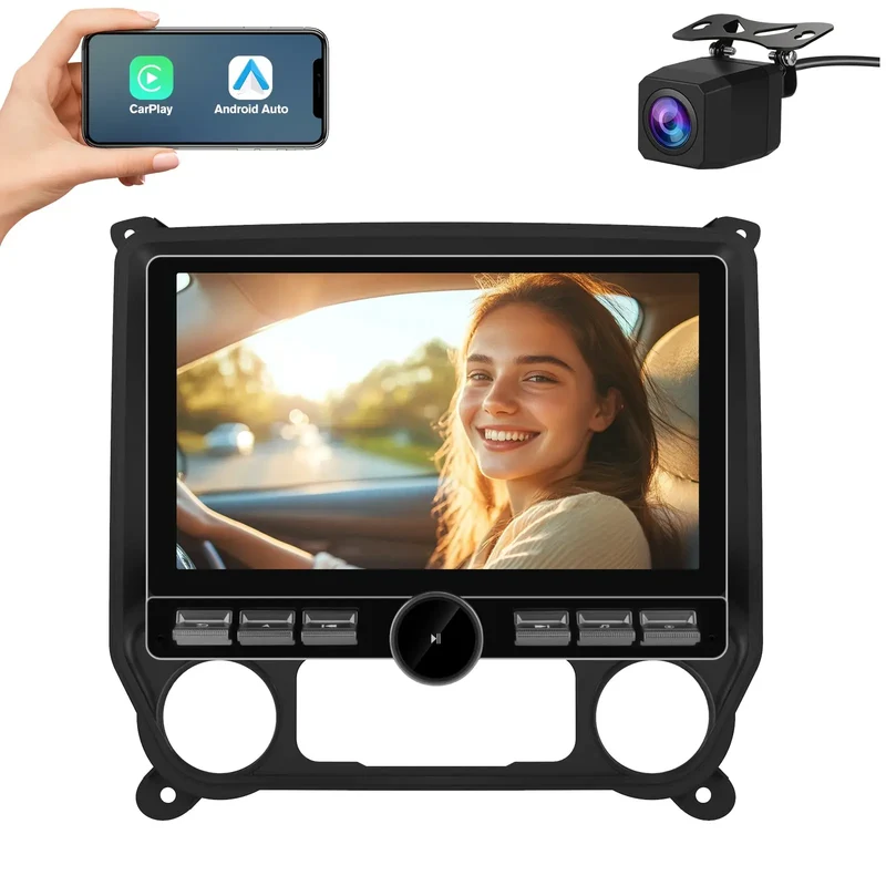 AWESAFE Car Radio Stereo with Wireless CarPlay & Android Auto Bluetooth for Chevrolet Silverado 2014-2018