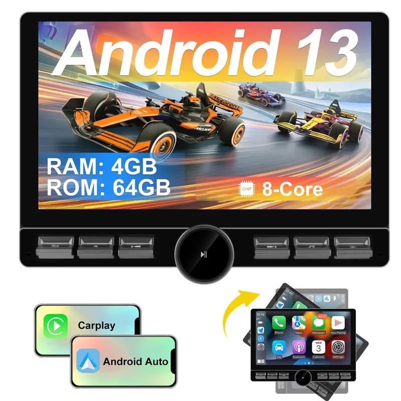 AWESAFE Android 13 Car Radio Stereo with Wireless CarPlay & Android Auto GPS Bluetooth FM Radio