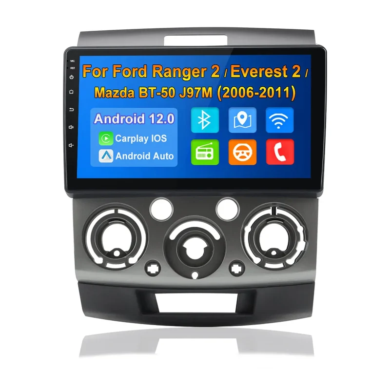 AWESAFE Car Radio Stereo with CarPlay GPS WiFi DSP FM Radio for Ford Ranger 2006-2011