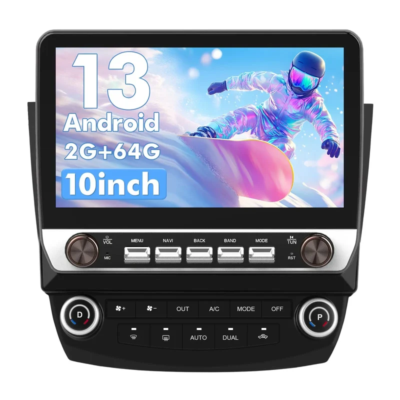 AWESAFE Android Car Radio Stereo with Wireless CarPlay & Android Auto GPS Bluetooth for Honda Fit 2003-2007