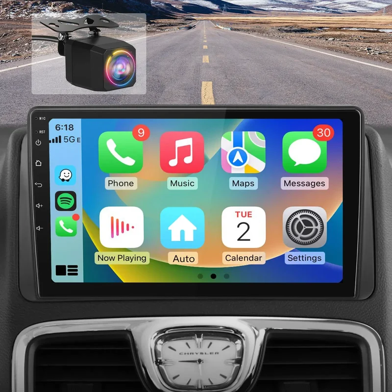 AWESAFE Car Radio Stereo 4GB+64GB Android 13 with CarPlay for Dodge Grand Caravan 2008-2020