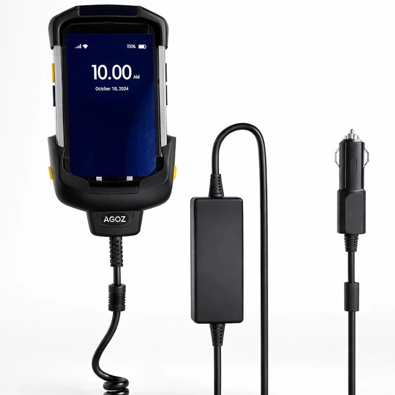 Chargeur de voiture pour scanner portable de codes-barres Zebra TC77 | Agoz