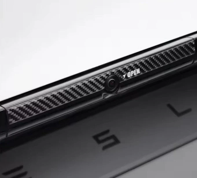 Garniture de bouton de coffre en fibre de carbone rouge ou noire pour Tesla Model Y Juniper 2025 et suivants